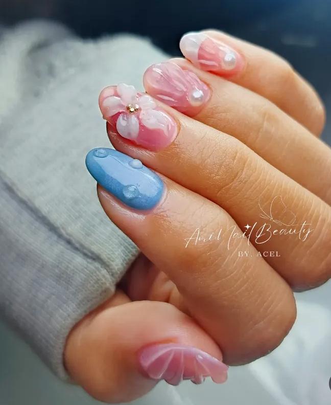 Sweet Blossom Aura Nails